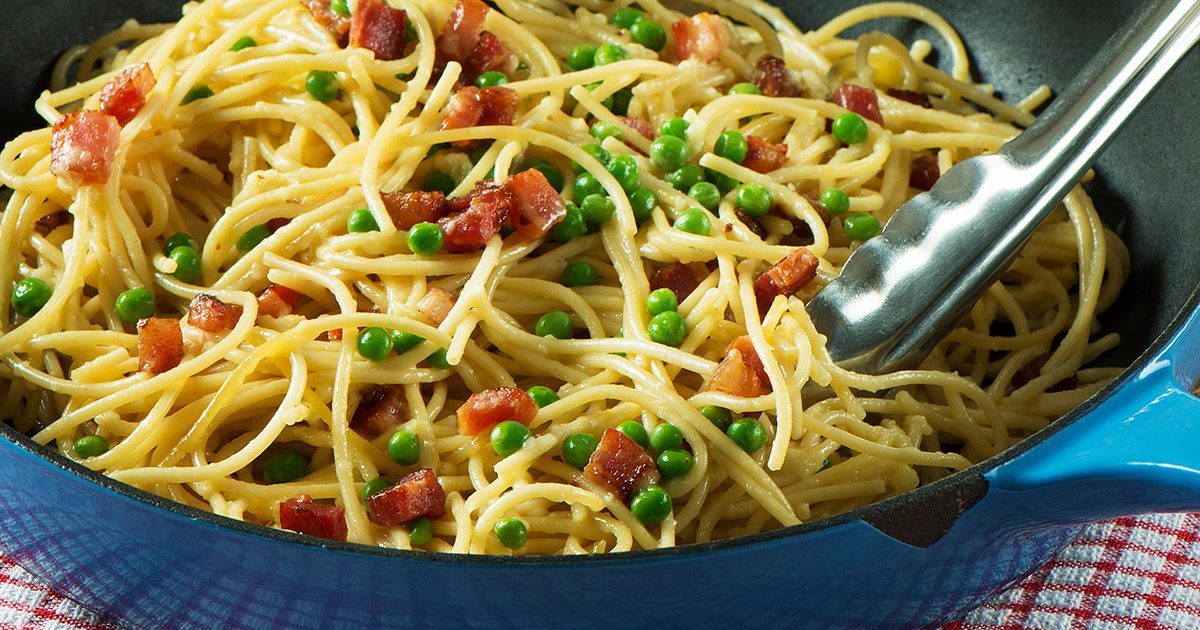 Ronzoni | Spaghetti Carbonara Recipe with Green Peas | Ronzoni® Pasta